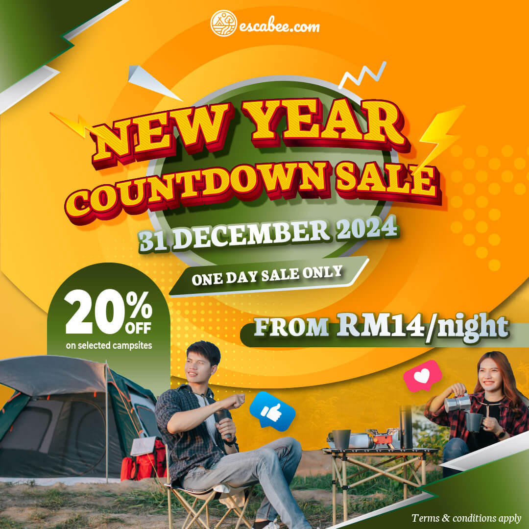 Escabee New Year Countdown Sale 2025 - 20% off selected campsites