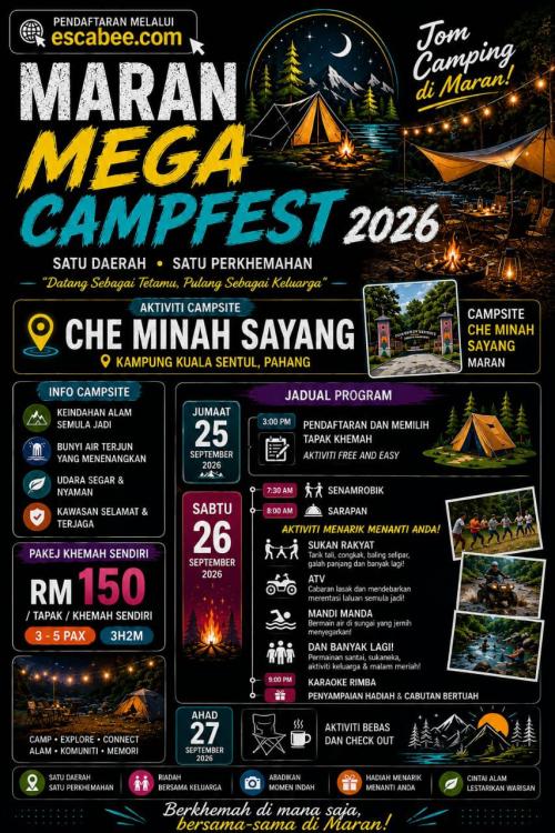 Maran Mega Campfest 2026 | Escabee.com