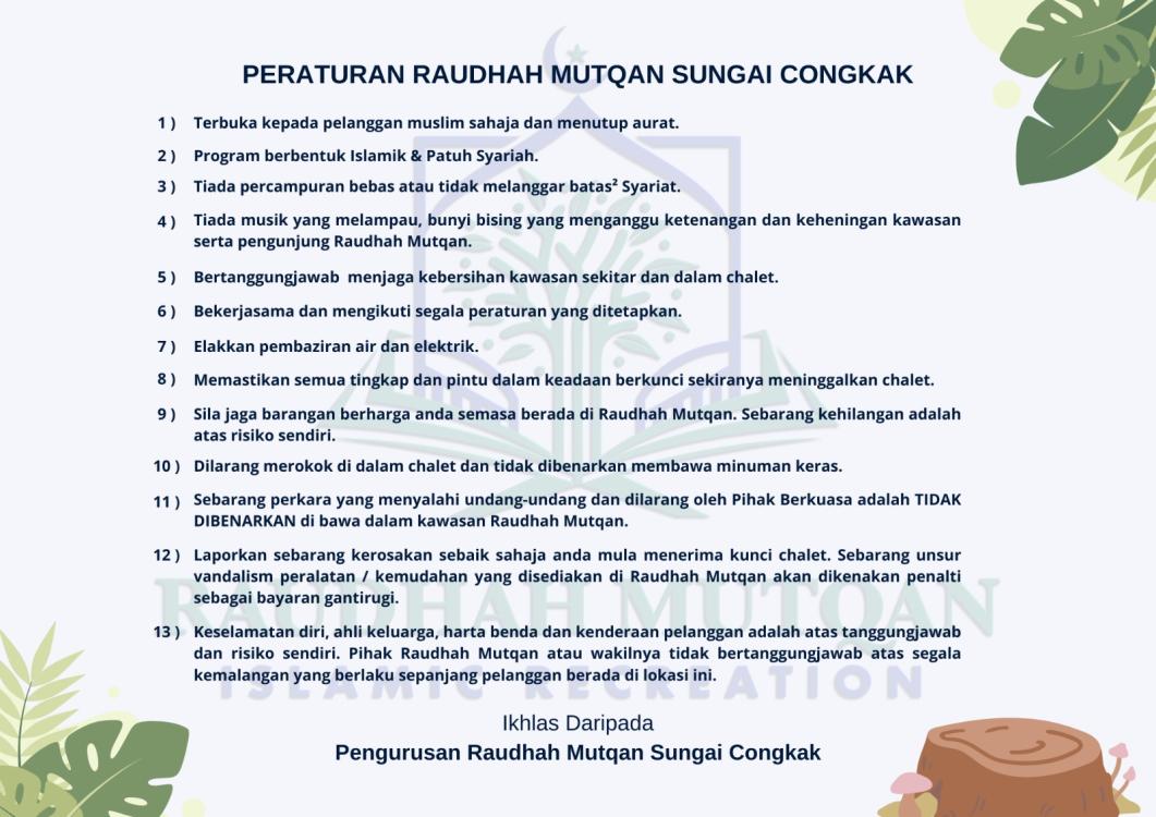 Raudhah Mutqan Sungai Congkak | Escabee.com