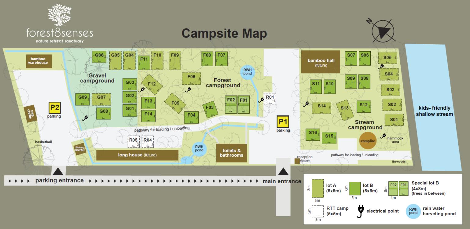 Stream Campground - Lot B (2025 Booking) at Forest 8 Senses