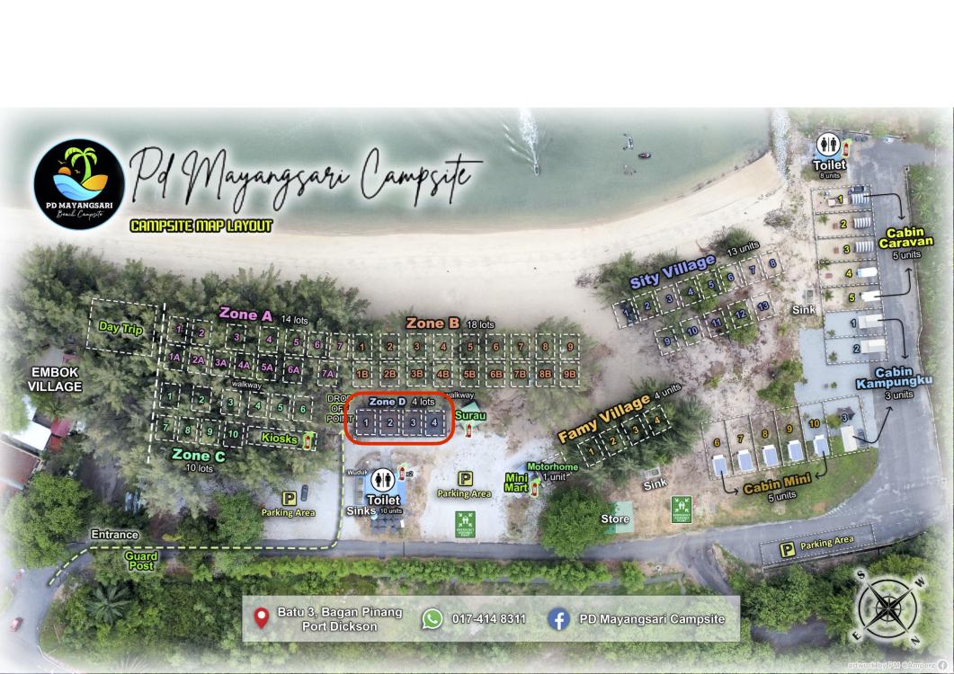 Camping Zone D at PD Mayangsari Campsite
