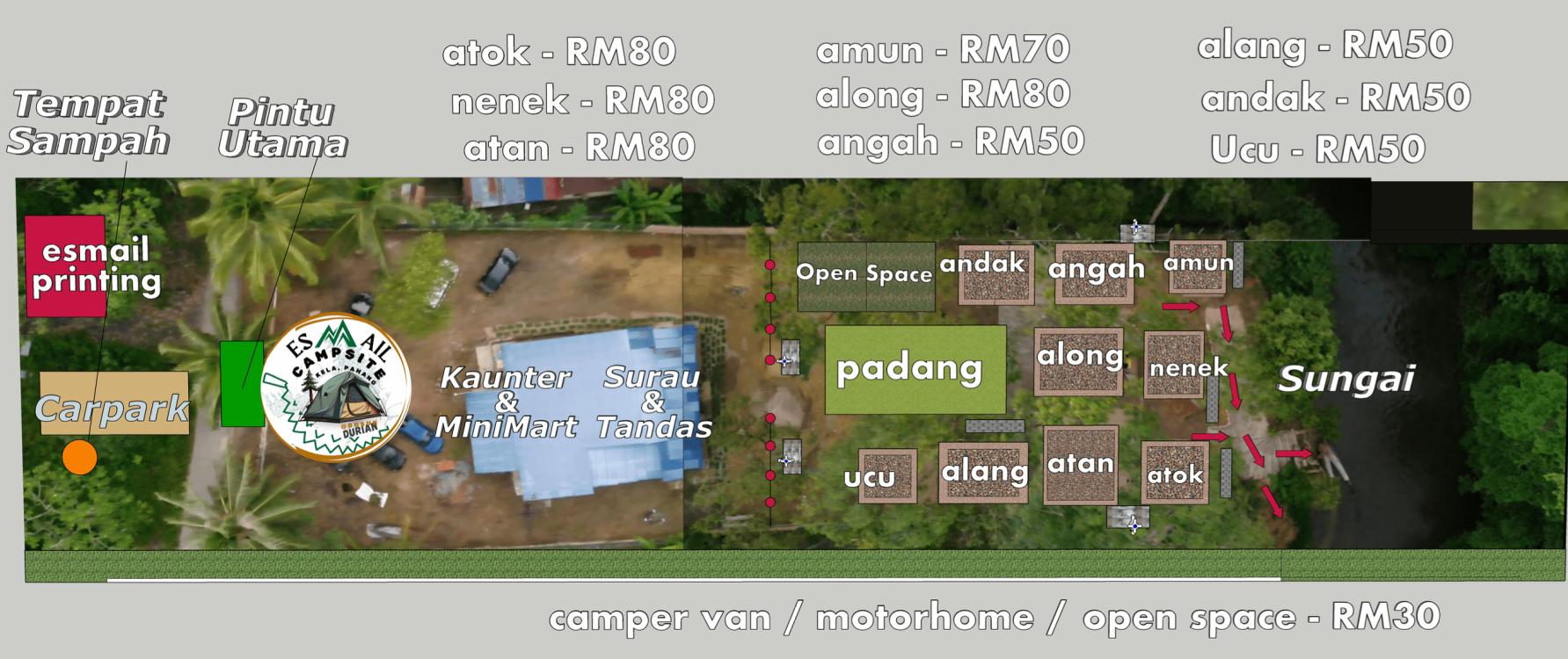 Camping Lot (Max 8 Pax) at ESmail Campsite