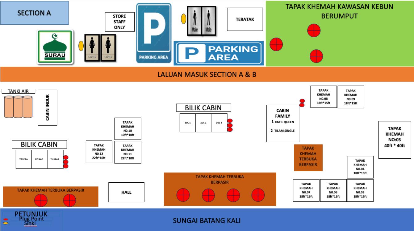 Camping Lot (18ft x 15ft) at Sojuk Riverside