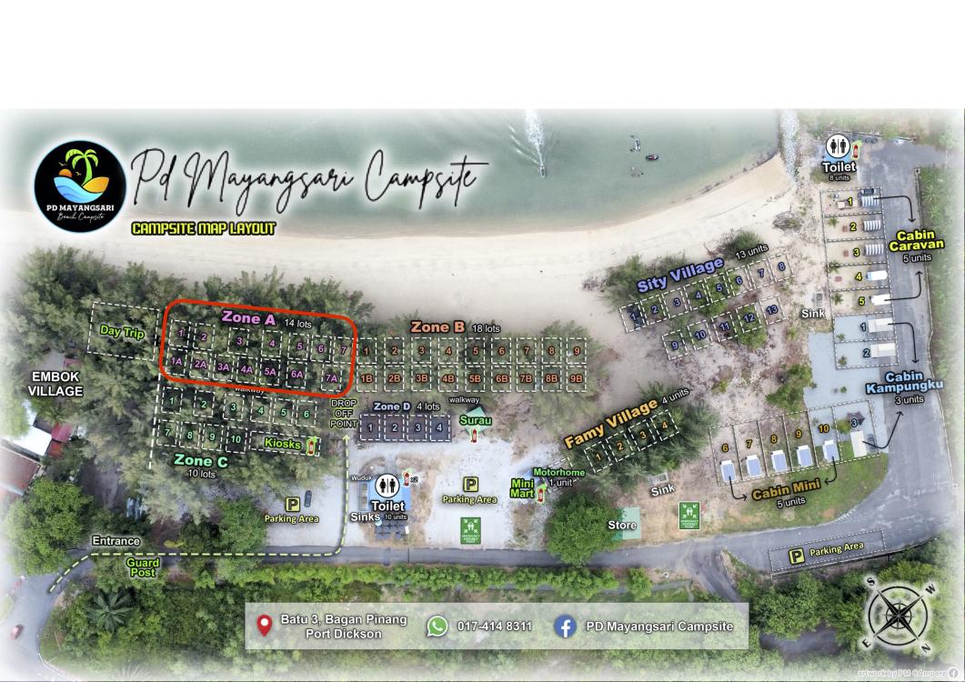 Camping Zone A at PD Mayangsari Campsite