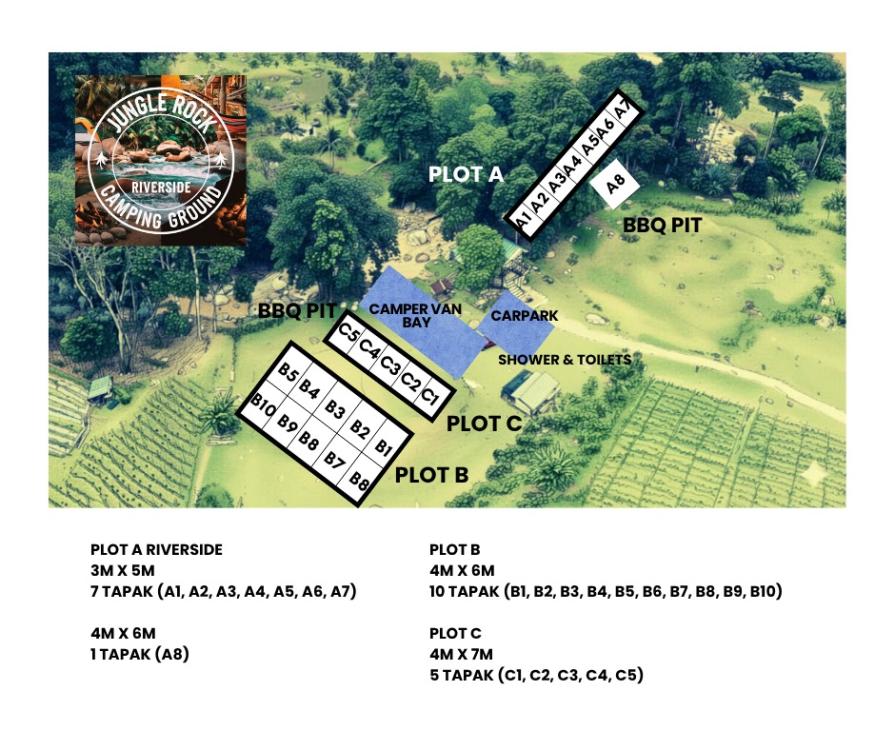 Camping Plot C at Jungle Rock Riverside Campground
