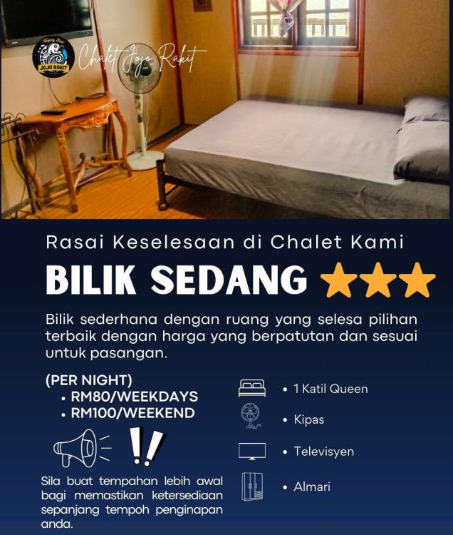 Bilik Sedang at Chalet Jojo Rakit