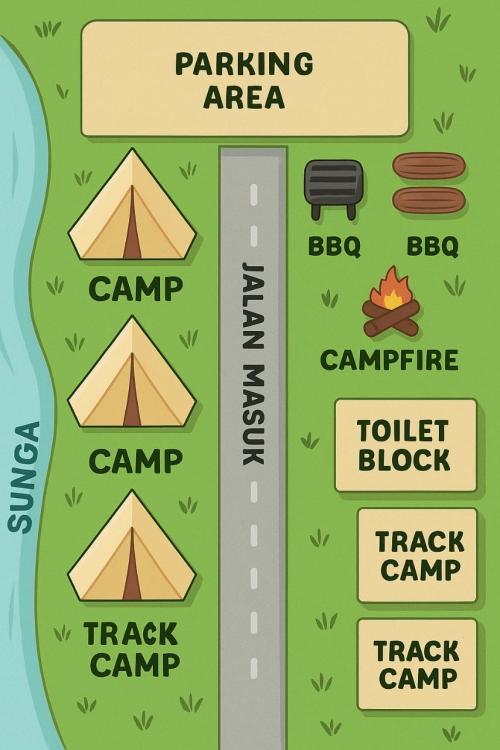 Camping Lot (Tapak Bebas) at D'Daguk Campsite