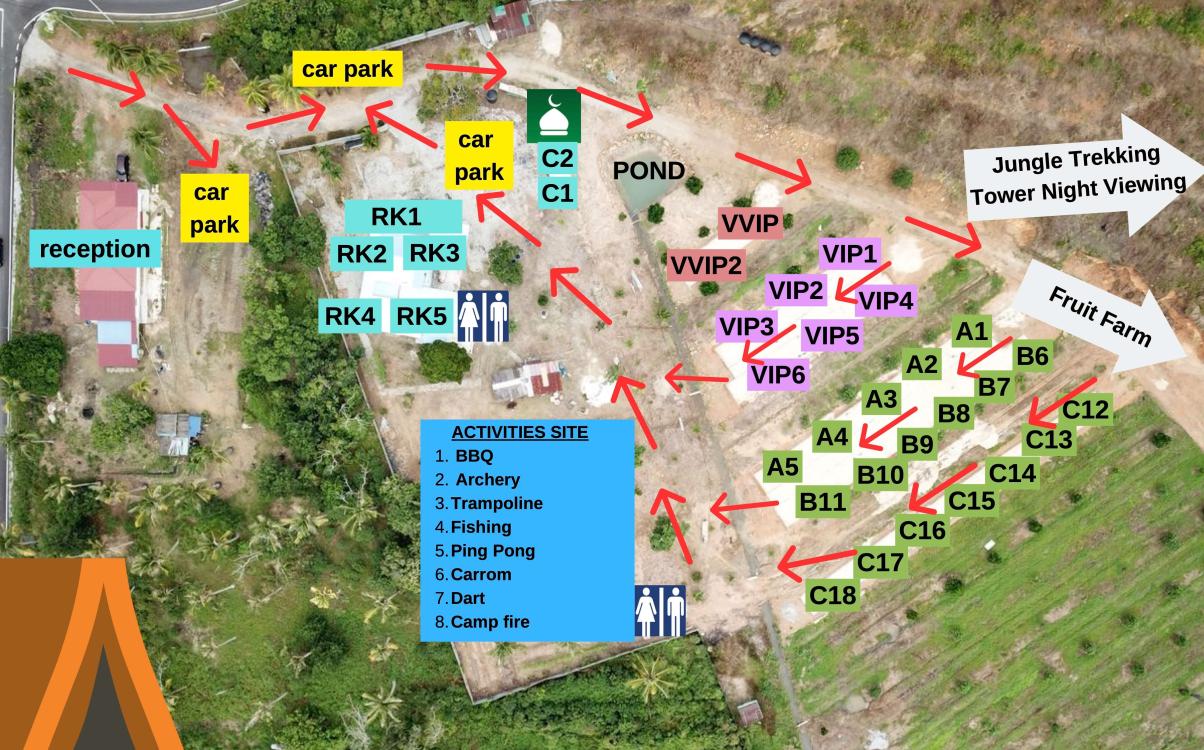 Glamping - VIP Glamping (VIP1 - VIP6) at Camper Site Bukit Selantai