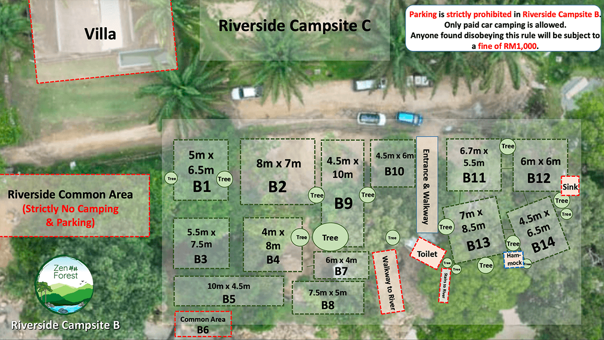 Riverside Campsite B at Zen Forest