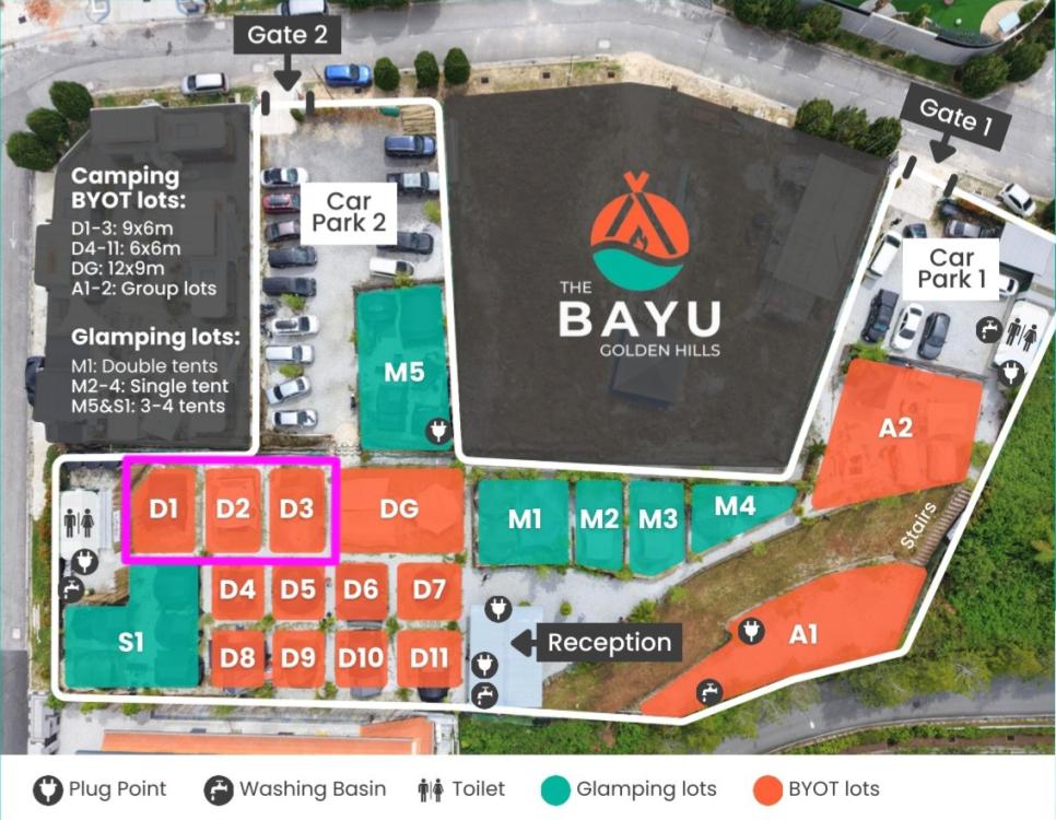 Deluxe Lot (Bring Your Own Tent) at The Bayu Golden Hills