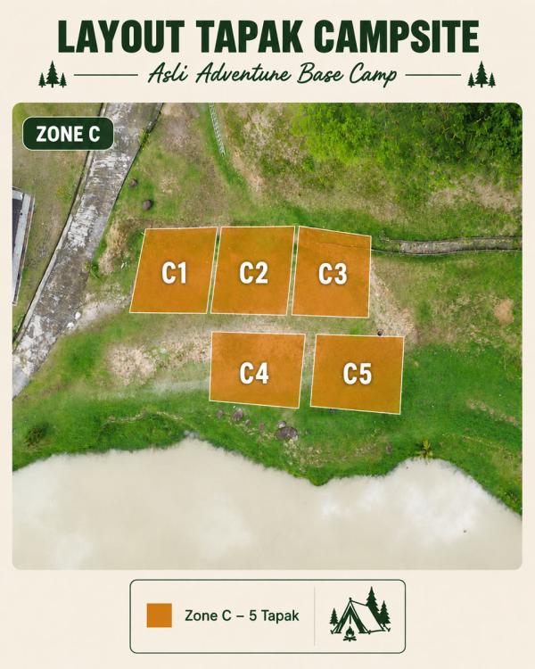 Campsite Zone C (Angler Friendly Zone) at Asli Adventure Base Camp (AABC)