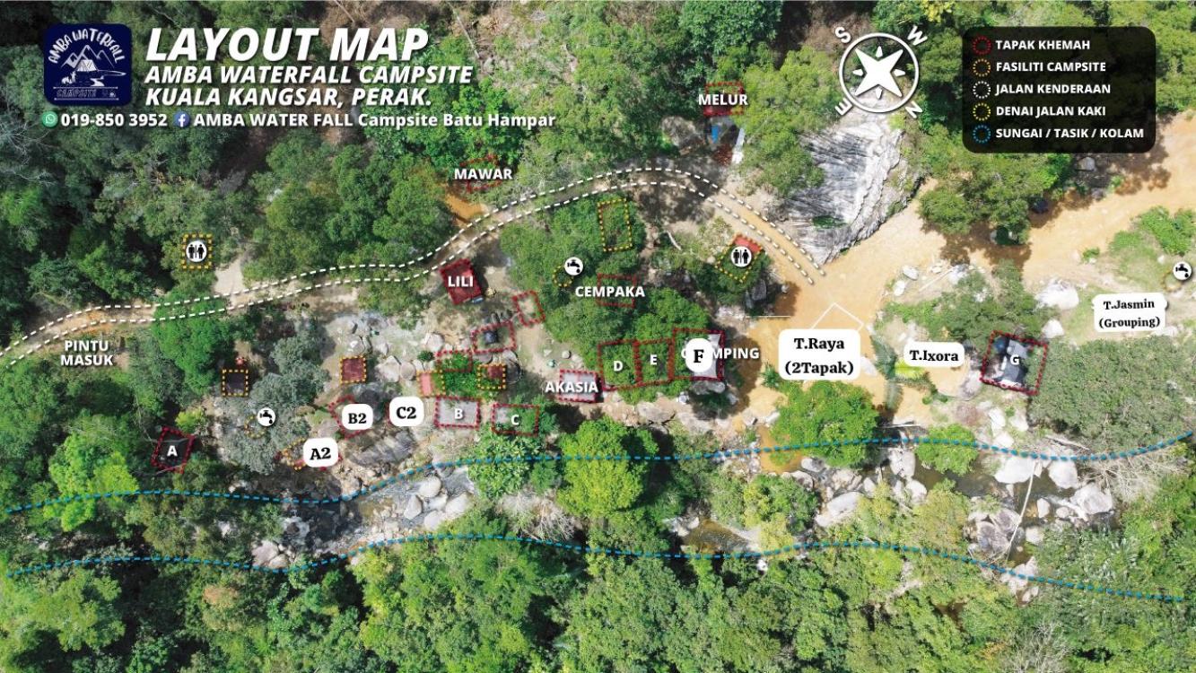 Camping Lot - Tapak Orked at Amba Waterfall Campsite & Dangau