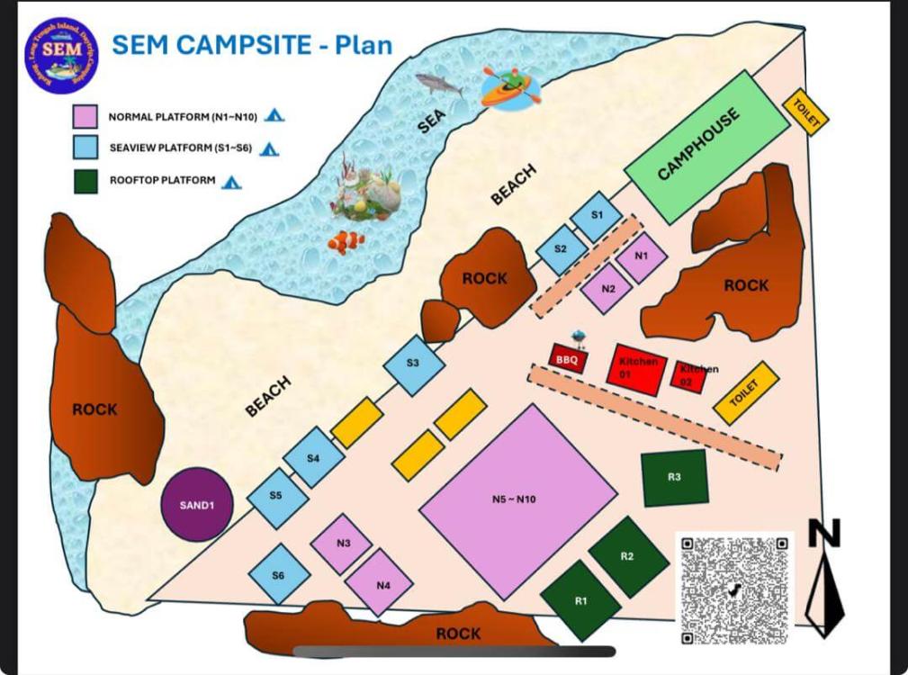 Rooftop Platform (Excluding Boat Transfer) at SEM Campsite Lang Tengah Island