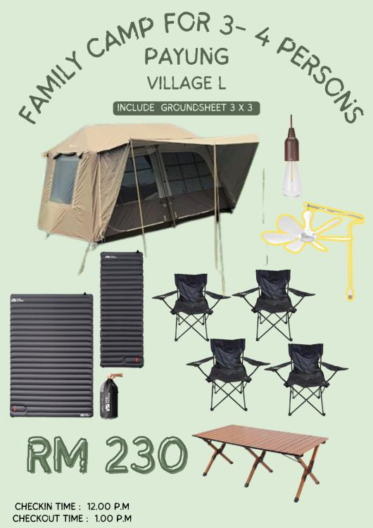 Tent family Package at Singgah Riverside