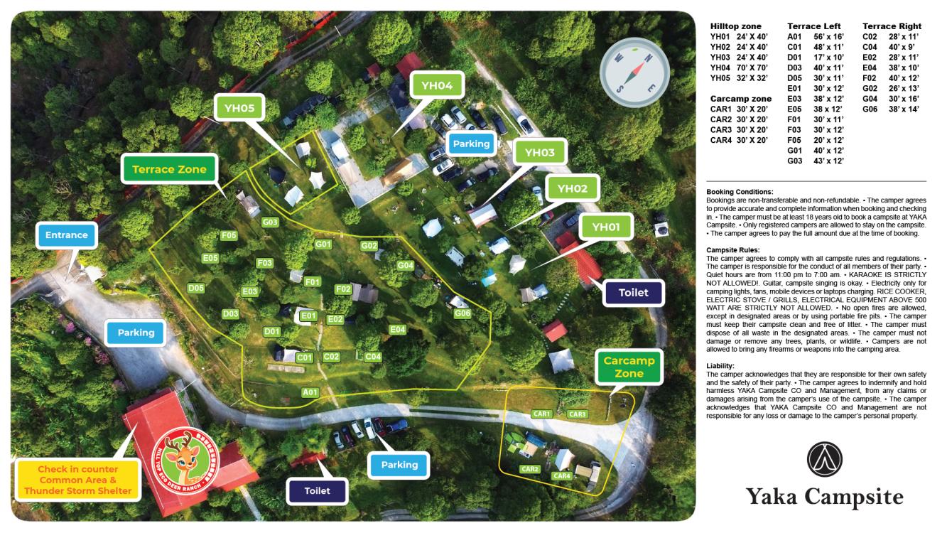 Hilltop Zone (YH01 - YH03) at YAKA Campsite