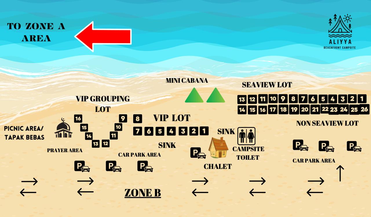 Zone B - Camping at Aliyya Beachfront Campsite