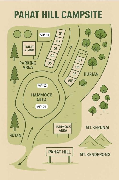 Camping Lot at Pahat Hill Campsite
