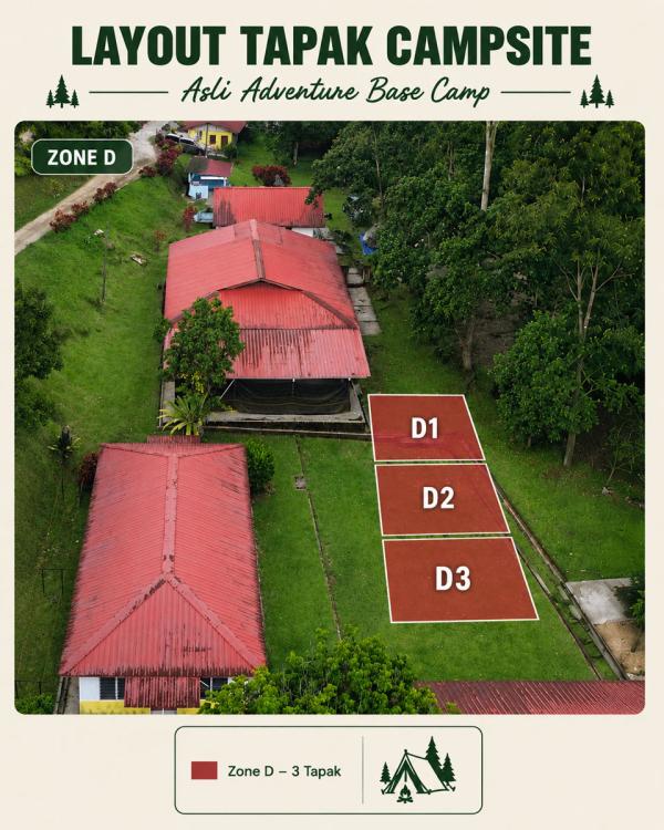 Campsite Zone D (Riverside Shaded Zone) at Asli Adventure Base Camp (AABC)