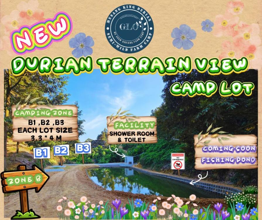 Zone B - Durian Terrain View Camp Lot at GLO Durian Farm & Camp