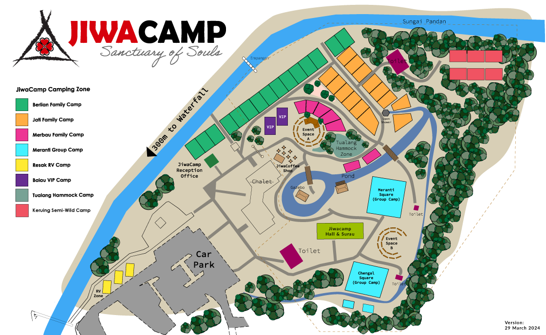 Cengal Square & Meranti Camp - Group Camping Zone at Jiwacamp Sungai Pandan Waterfall