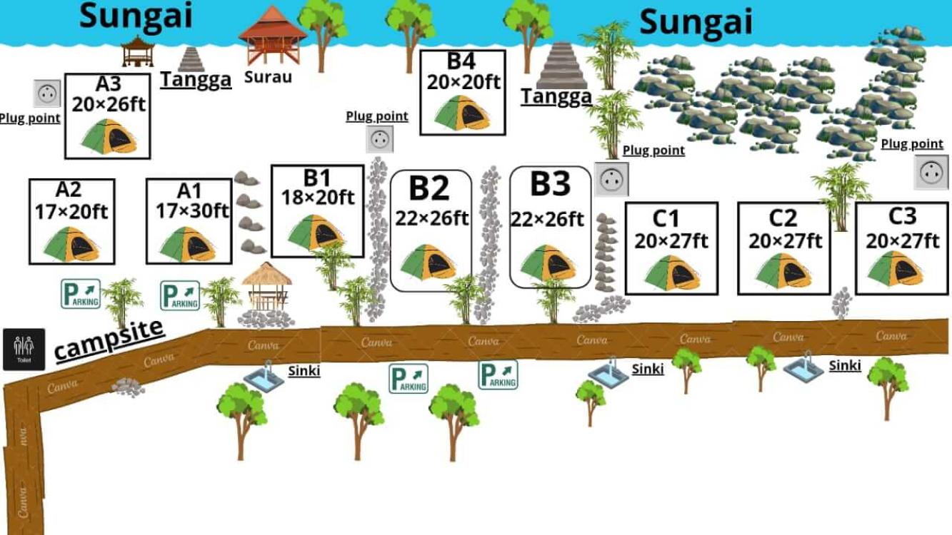 Zone C at Laman Rindu Resort & Campsite, Sg Bil