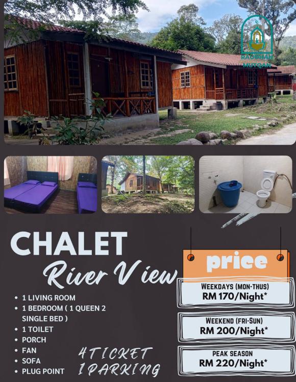 Chalet - River View (Room 1 -11) at Raudhah Mutqan Sungai Congkak