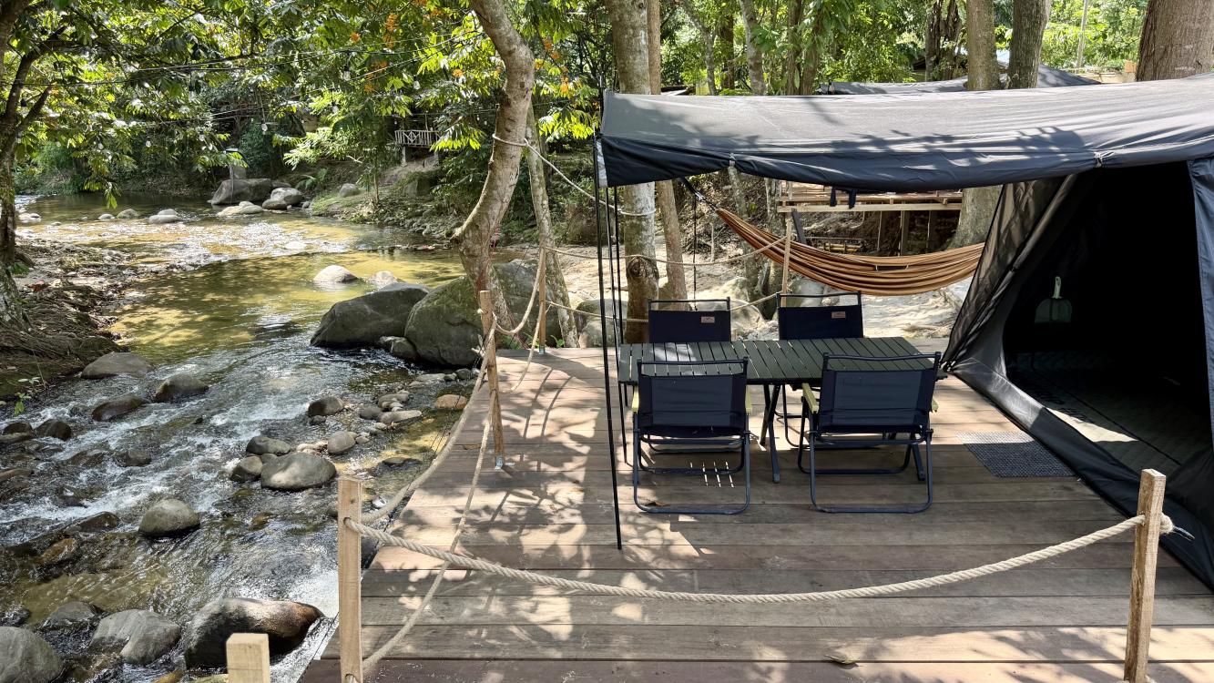 Riverdeck Camping (With Full Set Equipment) at Nature Escape Campsite Hulu Langat