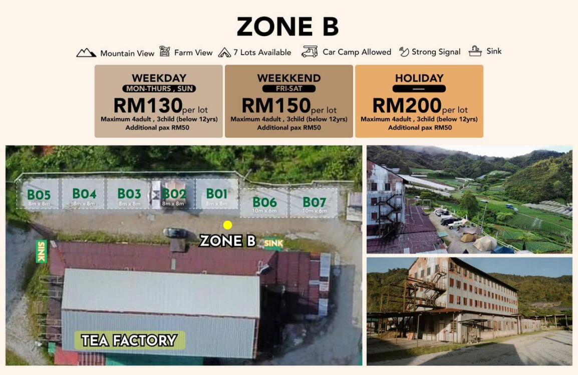 Zone B at Zakka Campsite