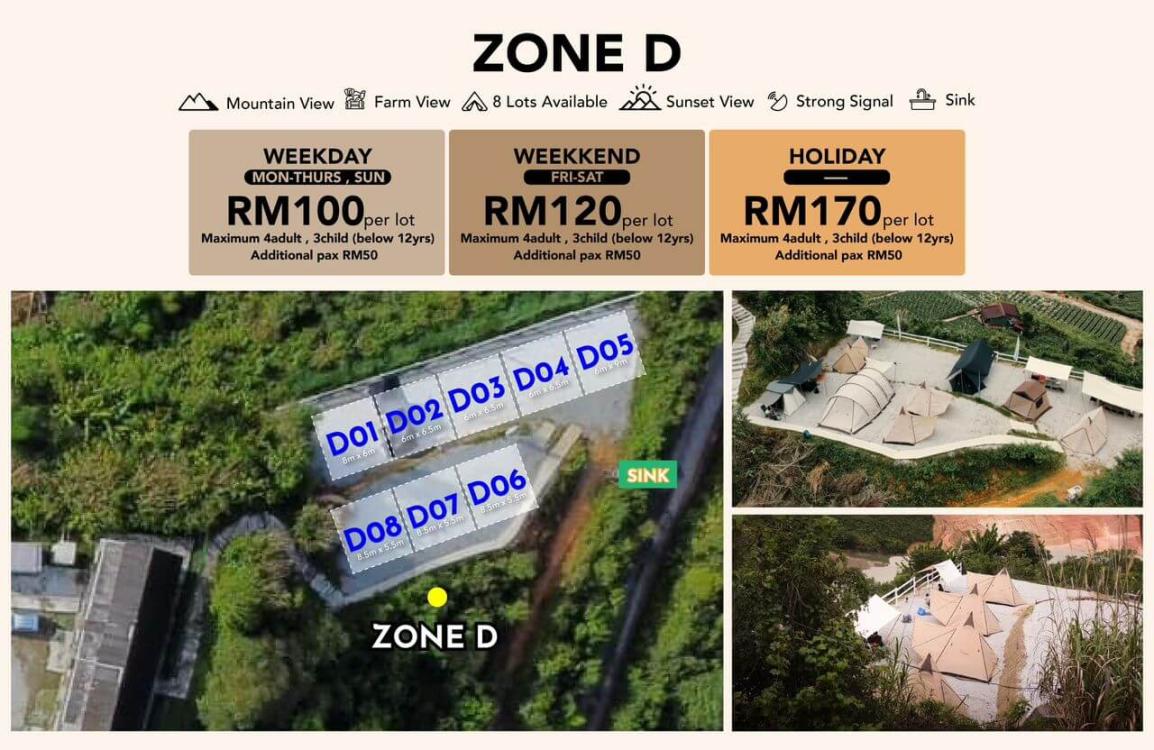 Zone D at Zakka Campsite