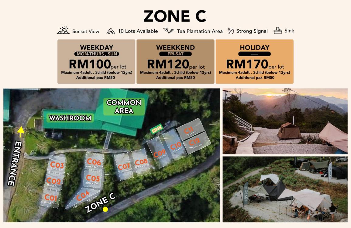 Zone C at Zakka Campsite